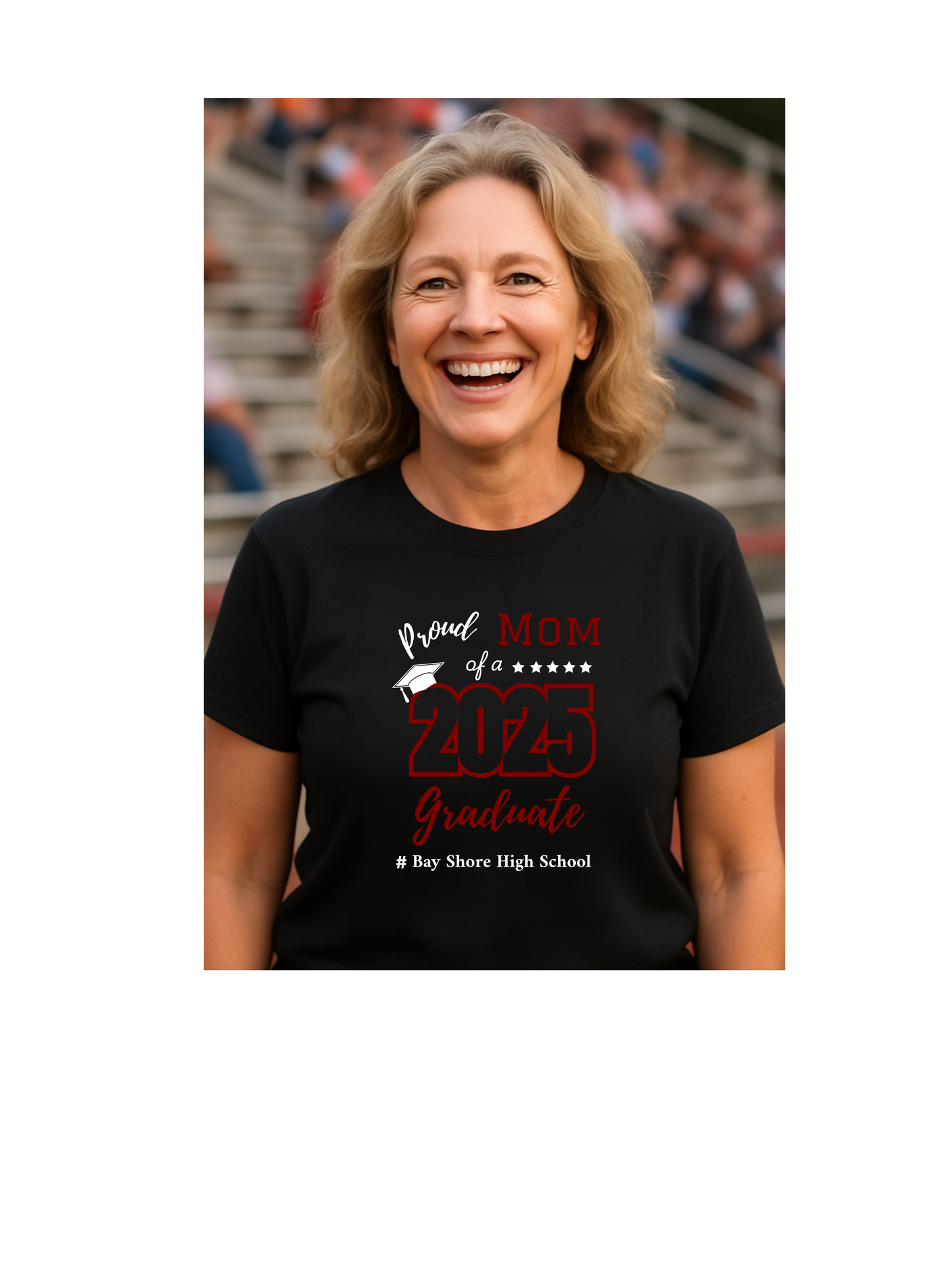 Proud Mom/Dad/Mimi/PopPop of a 2025 Graduate T-Shirt | Personalized | Unisex -Maroon/White Option