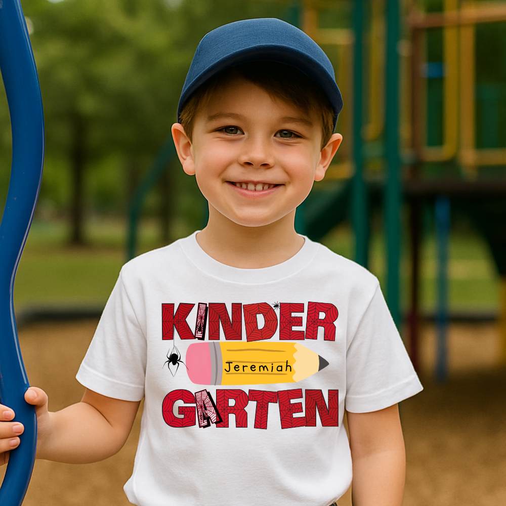 Personalized Kindergarten Tshirt |Spiderman Design- | T-Shirt