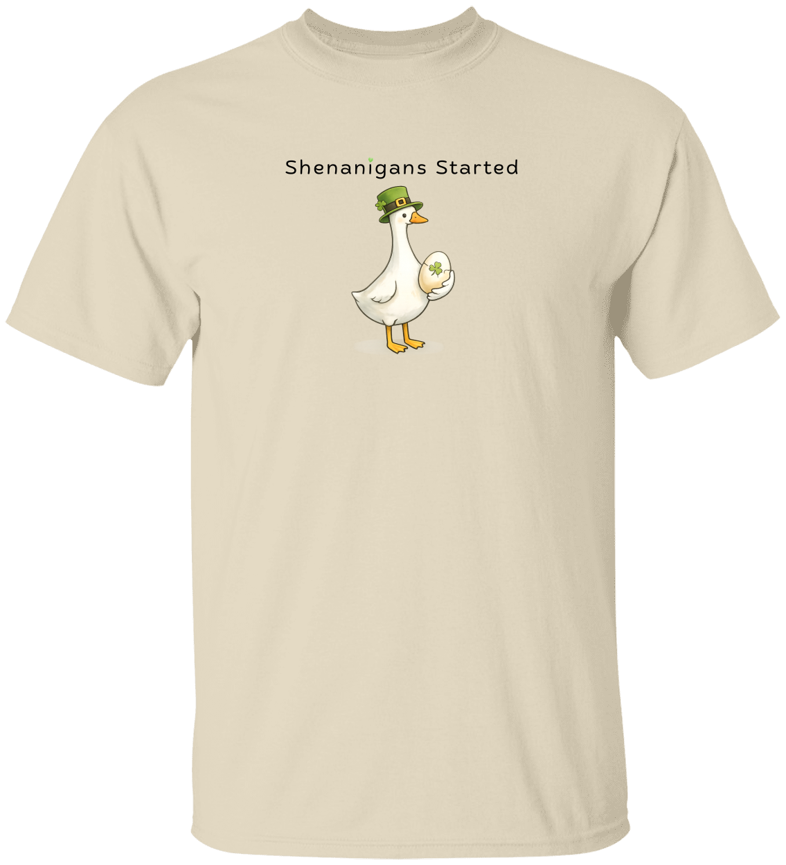 Shenanigans Started/Blessings Followed - St Patrick's Day Pregnancy Announcement Shirt - Funny Goose Tee for Expecting Parents-Unisex