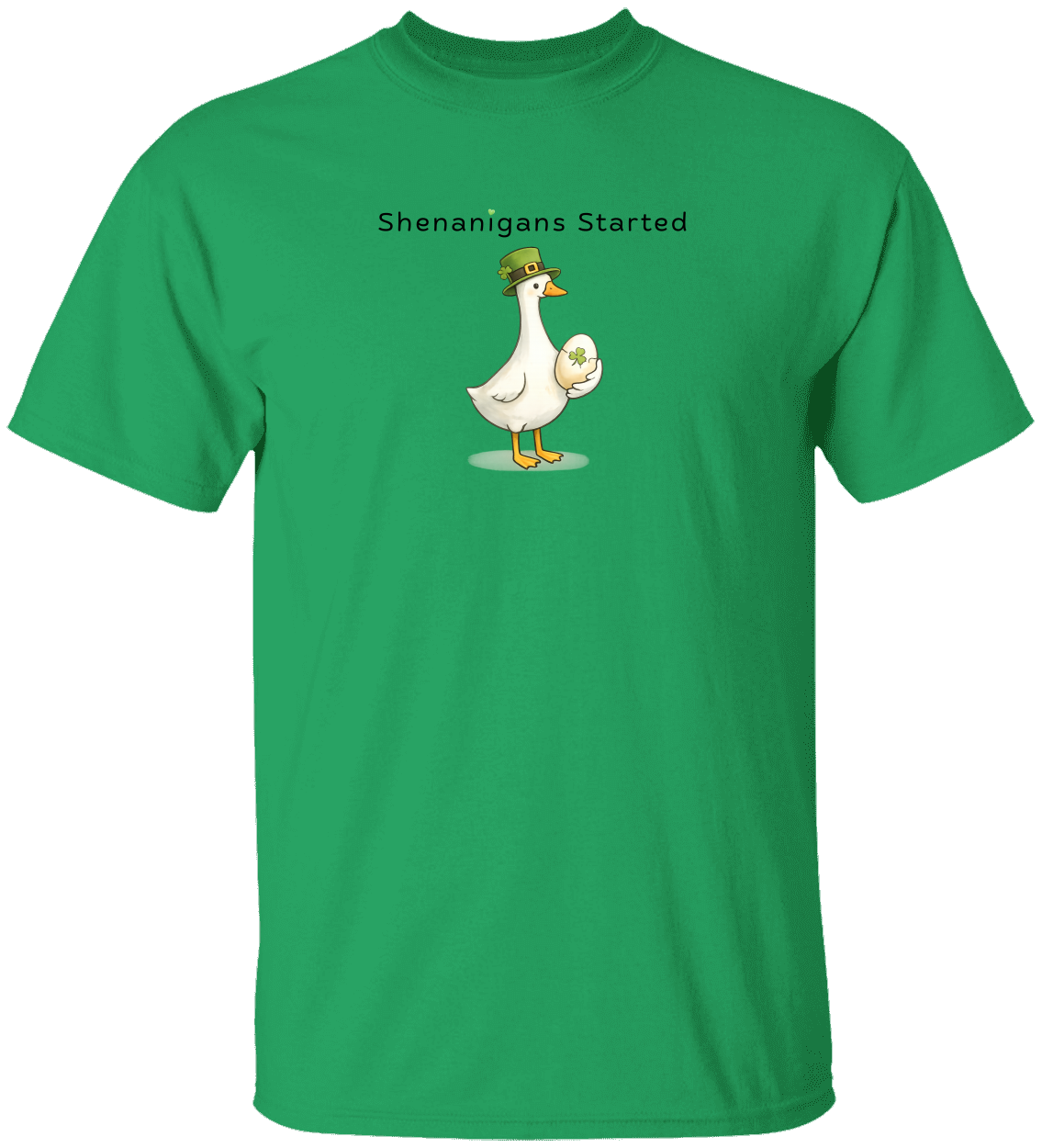 Shenanigans Started/Blessings Followed - St Patrick's Day Pregnancy Announcement Shirt - Funny Goose Tee for Expecting Parents-Unisex