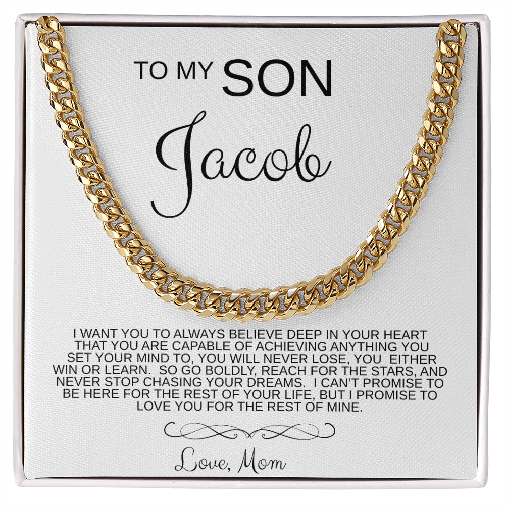 Personalized (Anyone) | Always Believe | Cuban Link Chain Necklace – LED Luxury Gift Box Included