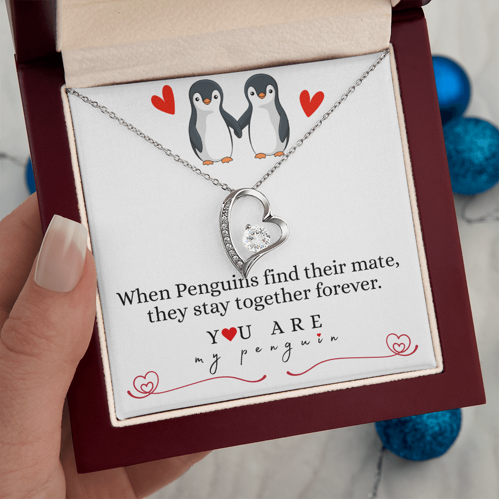 Waddle I Do Without You?” — Penguin Forever Love Necklace White card