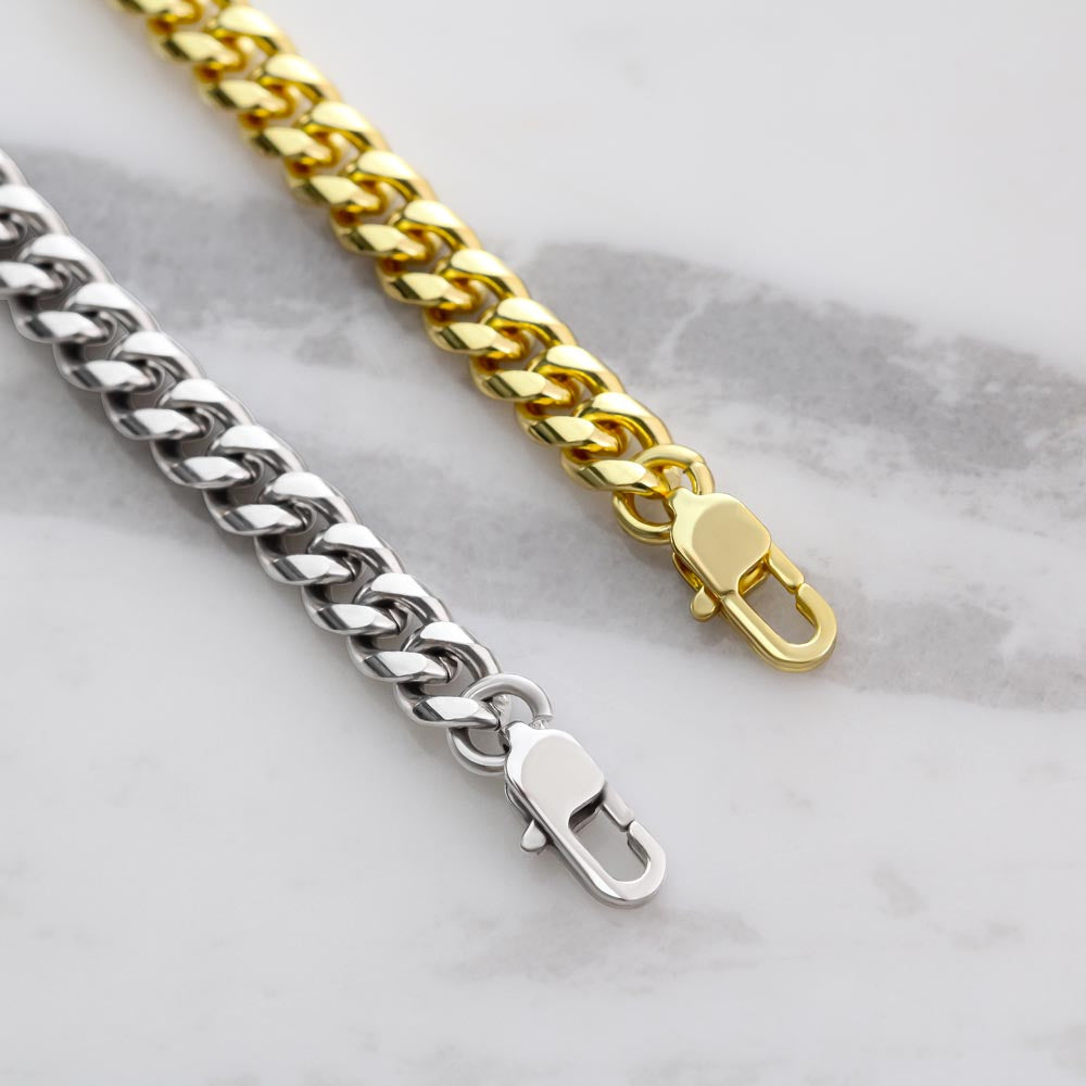 To My Son | Never Forget - Forever And Always | Cuban Necklace