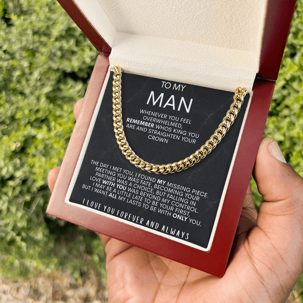 To My Man | Remember - Forever And Always | Cuban Necklace