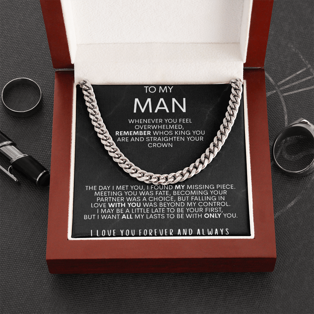 To My Man | Remember - Forever And Always | Cuban Necklace