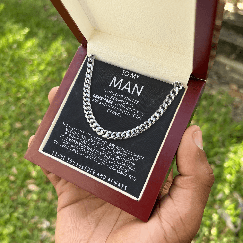 To My Man | Remember - Forever And Always | Cuban Necklace