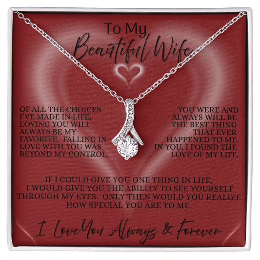 To My Beautiful Wife — The Scarlet Heart Edition | Alluring Beauty Necklace.