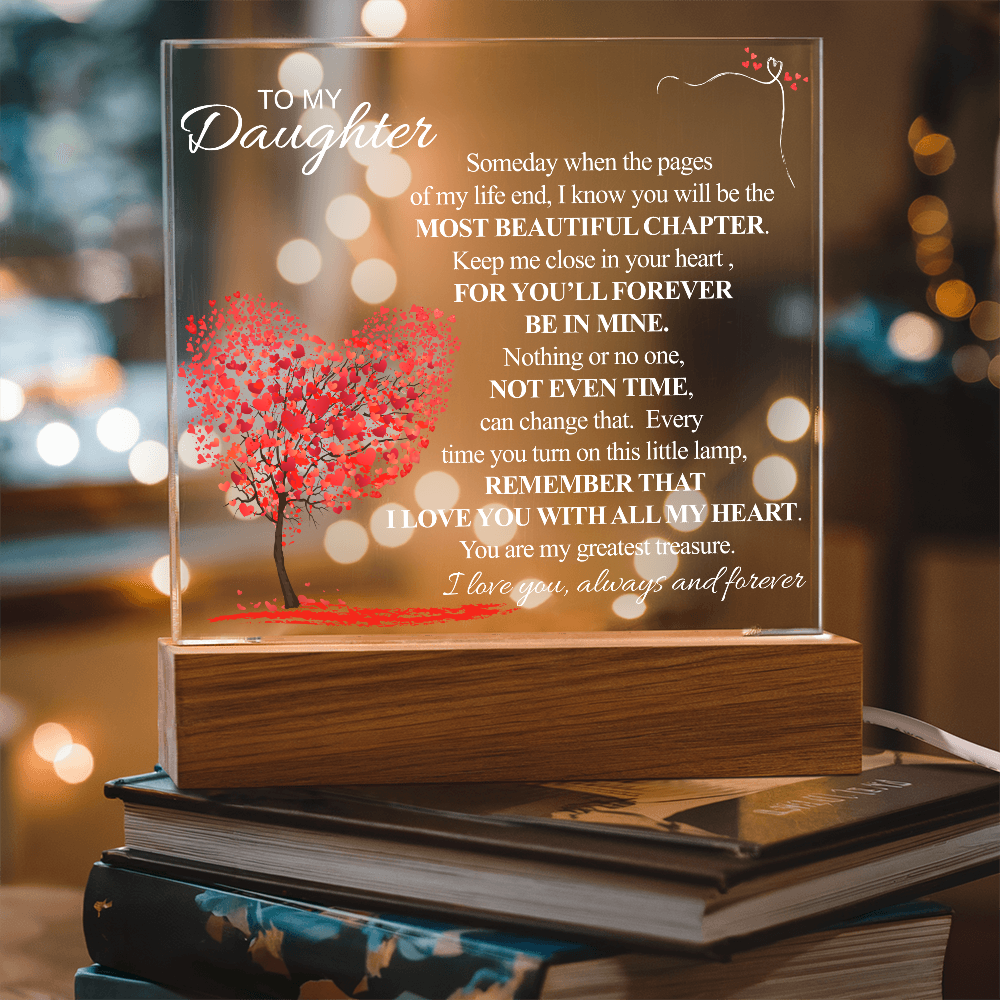 To My Daughter | Most Beautiful Chapter | Acrylic Plaque