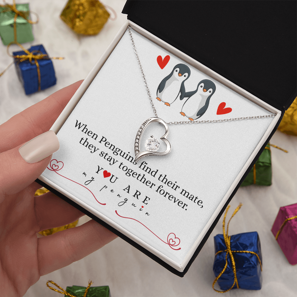 Waddle I Do Without You?” — Penguin Forever Love Necklace White card