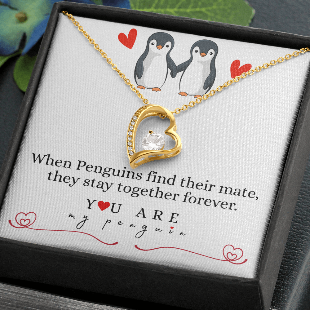 Waddle I Do Without You?” — Penguin Forever Love Necklace White card