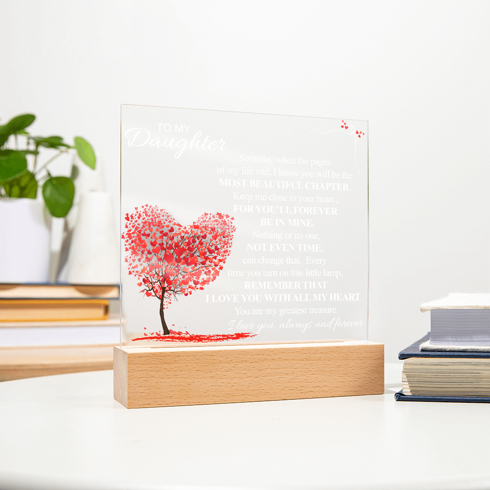 To My Daughter | Most Beautiful Chapter | Acrylic Plaque