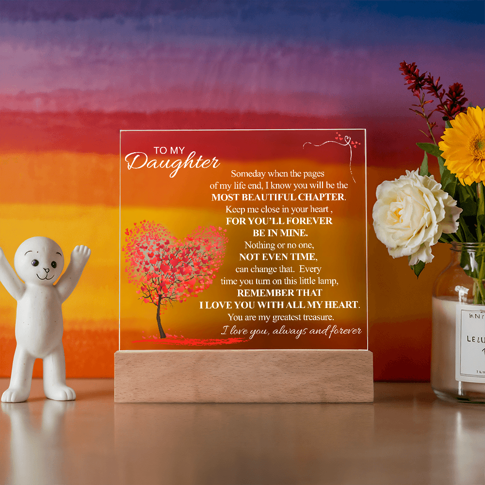 To My Daughter | Most Beautiful Chapter | Acrylic Plaque