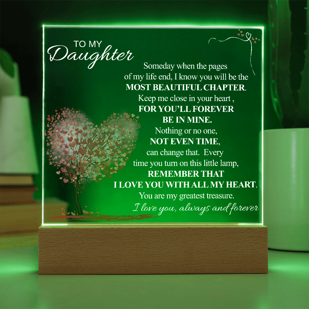 To My Daughter | Most Beautiful Chapter | Acrylic Plaque