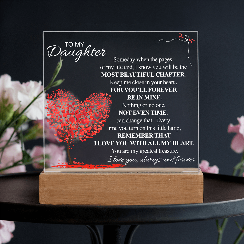 To My Daughter | Most Beautiful Chapter | Acrylic Plaque