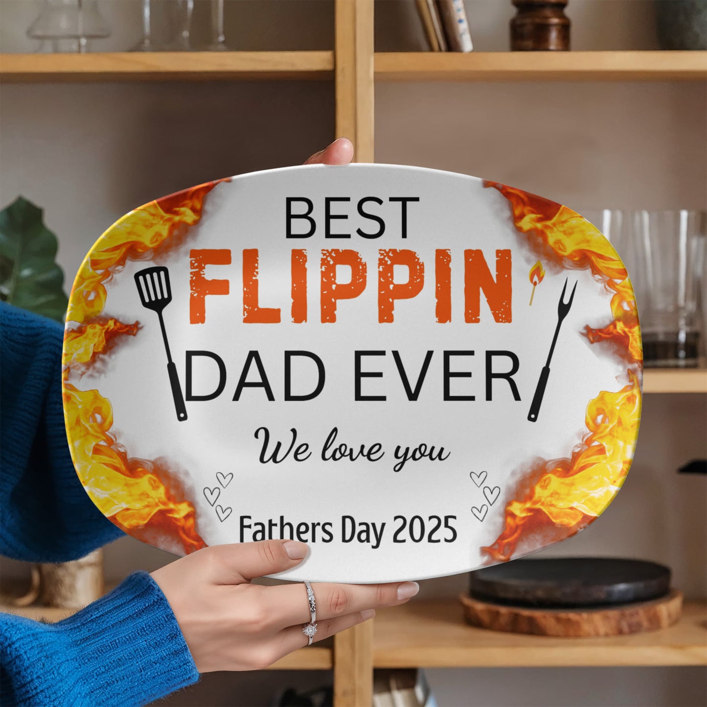 Best Flippin' Dad Ever – Fathers Day 2025 - Grill-Ready Platter Gift