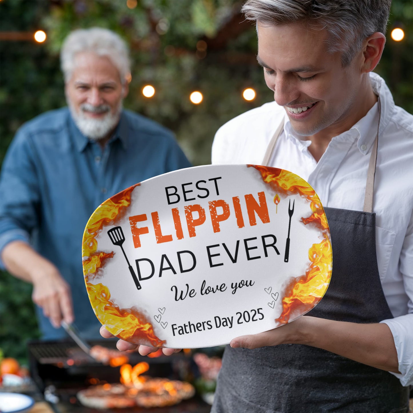 Best Flippin' Dad Ever – Fathers Day 2025 - Grill-Ready Platter Gift