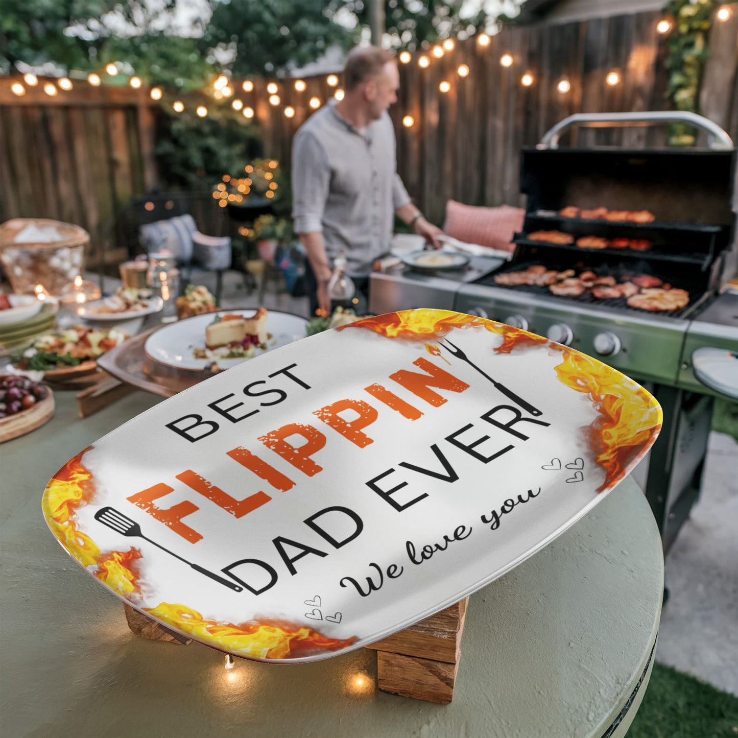 Best Flippin' Dad Ever - Grill-Ready Platter Gift