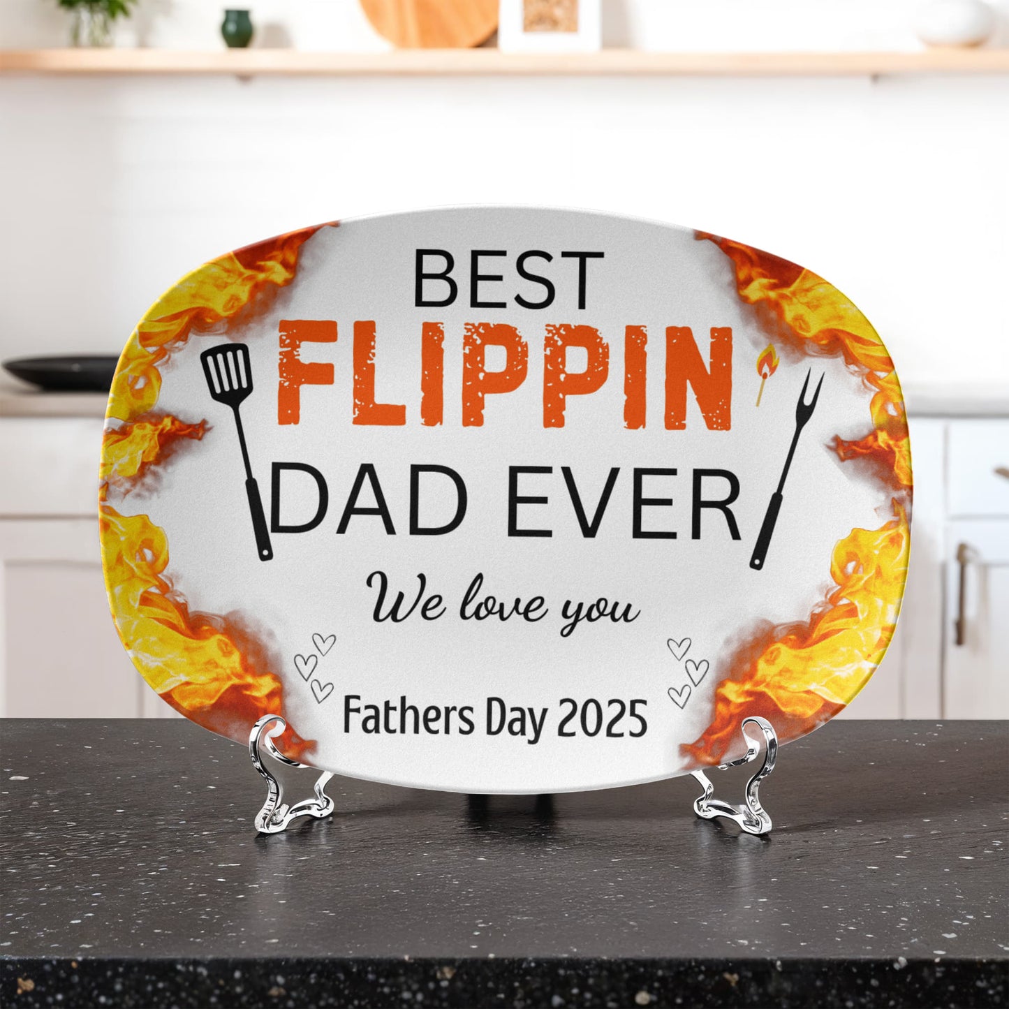 Best Flippin' Dad Ever – Fathers Day 2025 - Grill-Ready Platter Gift