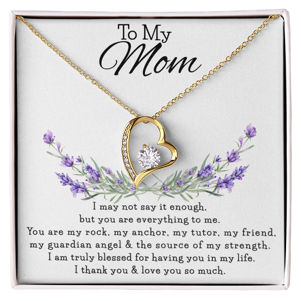 To My Mom | Forever Love Necklace with Heartfelt Message