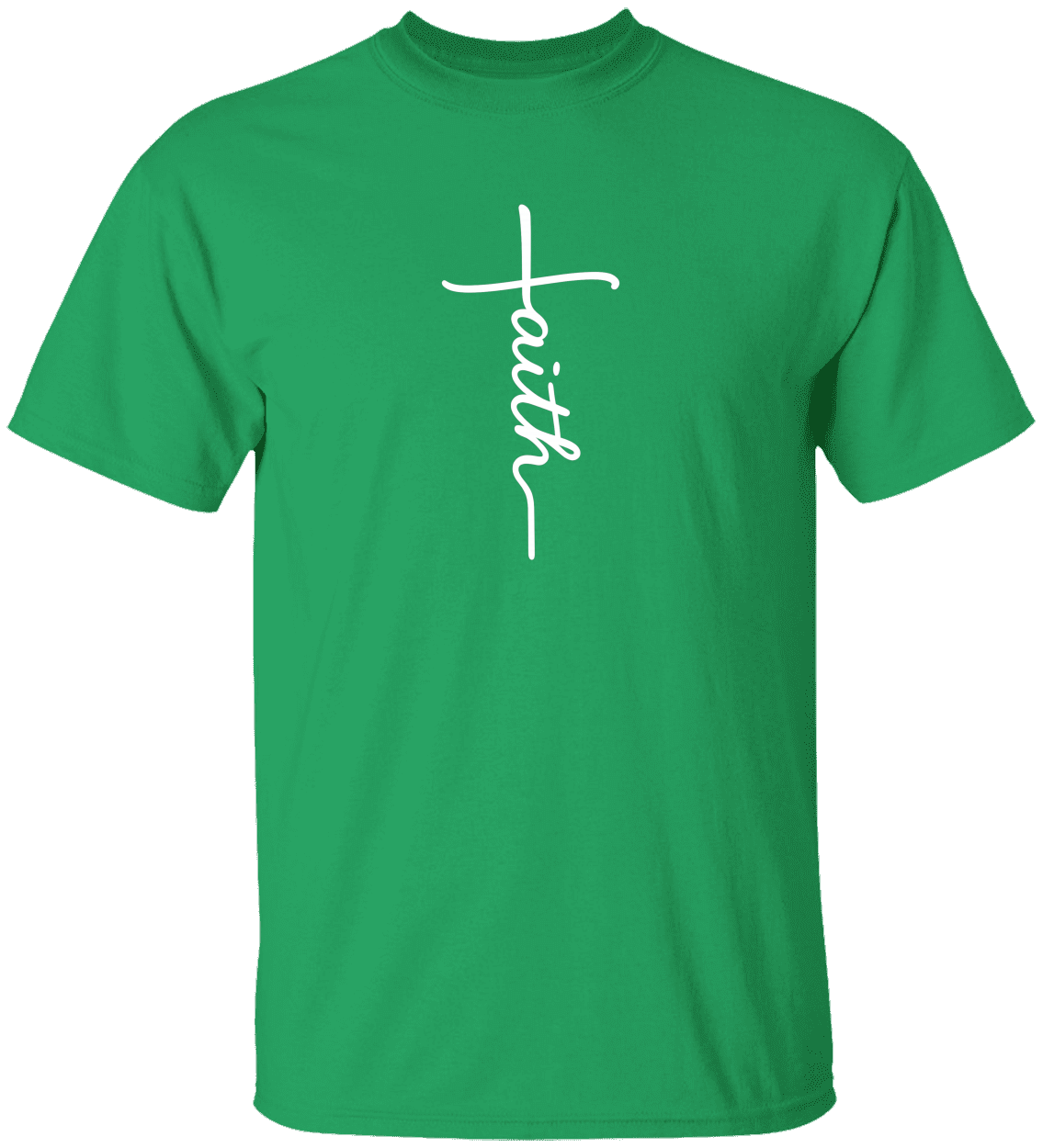 Faith Cross Script Tee – Bold Statement Shirt -  Universal T-Shirt