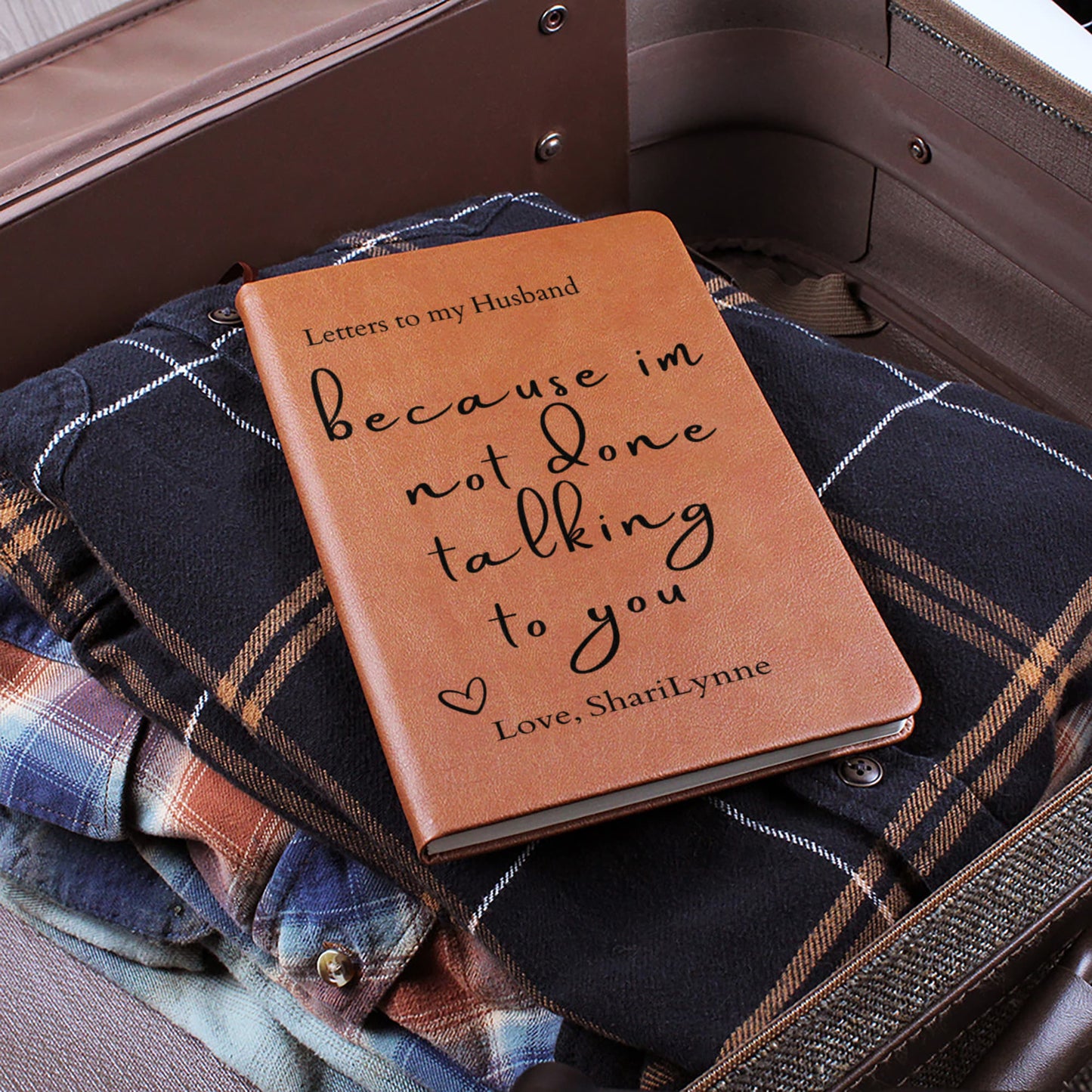 Letters to My Loved One — Grief Journal, Personalized Memorial Gift, Vegan Leather Keepsake Journal