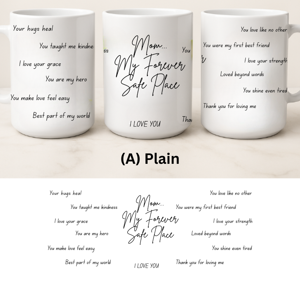 Mom's Love in a Cup | Heartfelt Message Mug - 15oz |4 Beautiful Styles