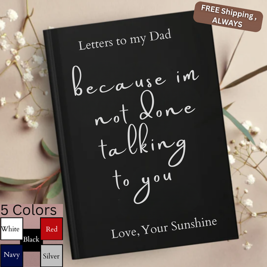 Letters to My Loved One — Grief Journal, Personalized Memorial Gift, Custom Hardcover Keepsake Journal