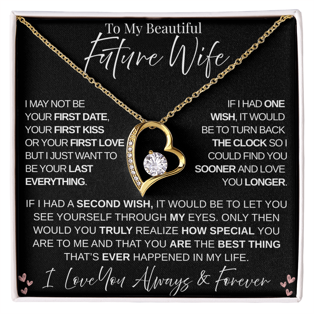 For My Wife-to-Be | My Greatest Blessing | Forever Love Necklace - Black Card